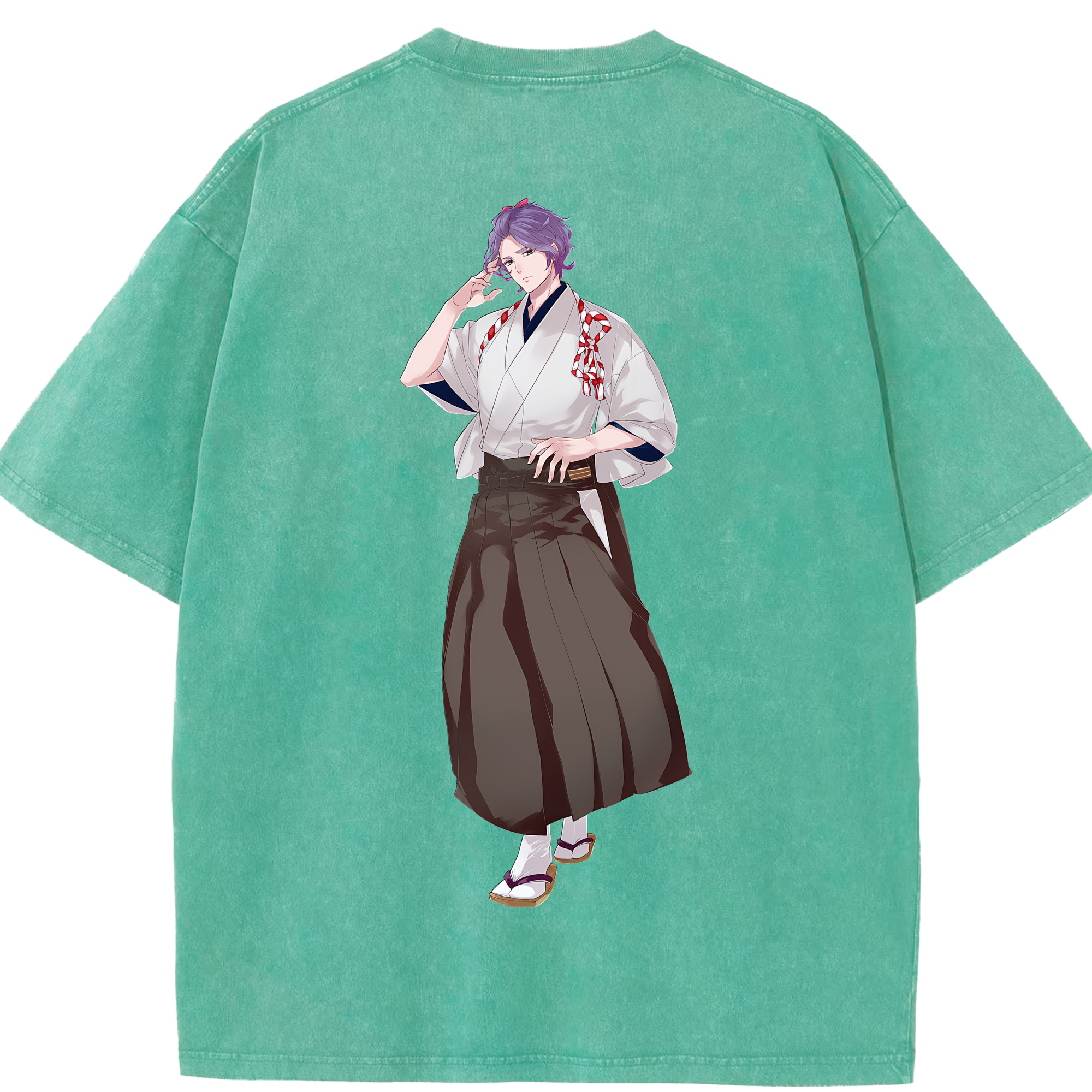（画像用） 刀剣乱舞 Touken Ranbu 綿100% ヴィンテージ風 半袖Tシャツ（背面プリント）